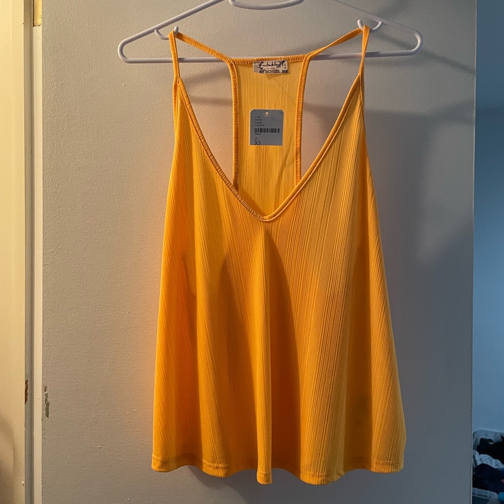 Free people yellow tank Sz XS